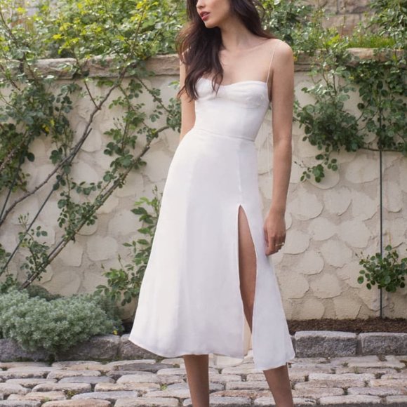 New Reformation Juliette Dress Ivory - Picture 3 of 6